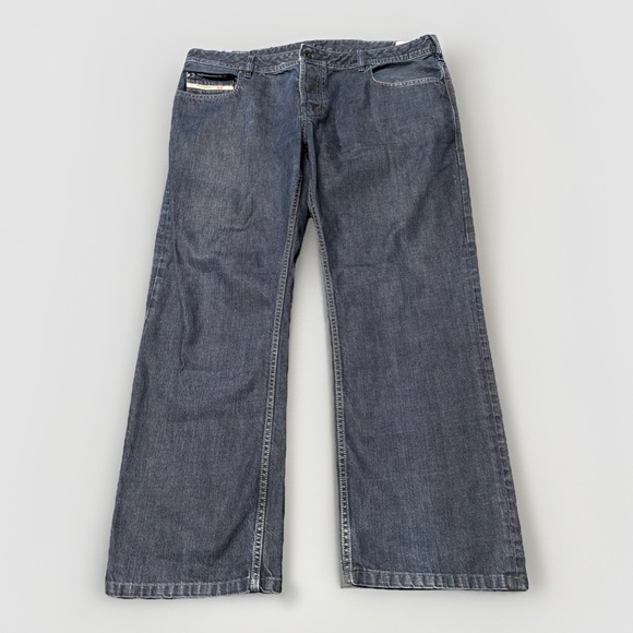 Diesel Industry Zatiny Jeans Mens 40x29 Blue‎ Faded Bootcut Distressed Denim